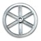 Chicago Die Casting Chicago Die Cast 10 in. D X 3/4 in. D Zinc Single V-Grooved Pulley 1000A7 - alternate 3